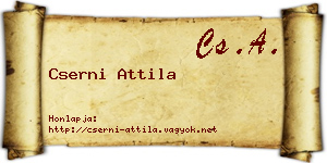 Cserni Attila névjegykártya